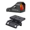 Swampfox Optics Rebel Riser Dot Sight Mount & Liberty Red Dot, Aluminum Black