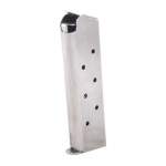 COLT 1911 COMMANDER, GOVERNMENT RAIL MAGAZINE ASSEMBLY .45 ACP 8 ROUND STAINLESS STEEL SILVER